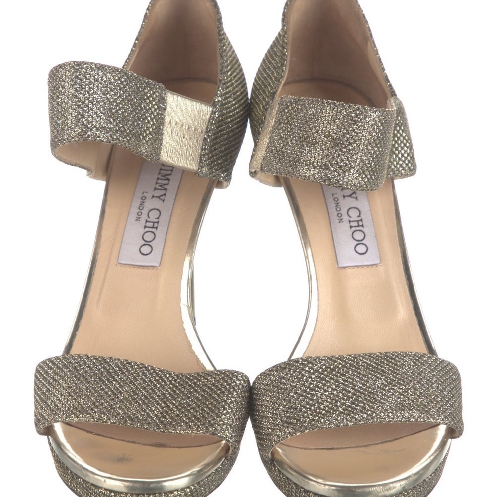 Jimmy Choo Shimmering Gold Heels